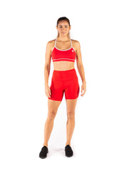 Biker Shorts - High Waist - Red from Savage Barbell for Genejack WOD