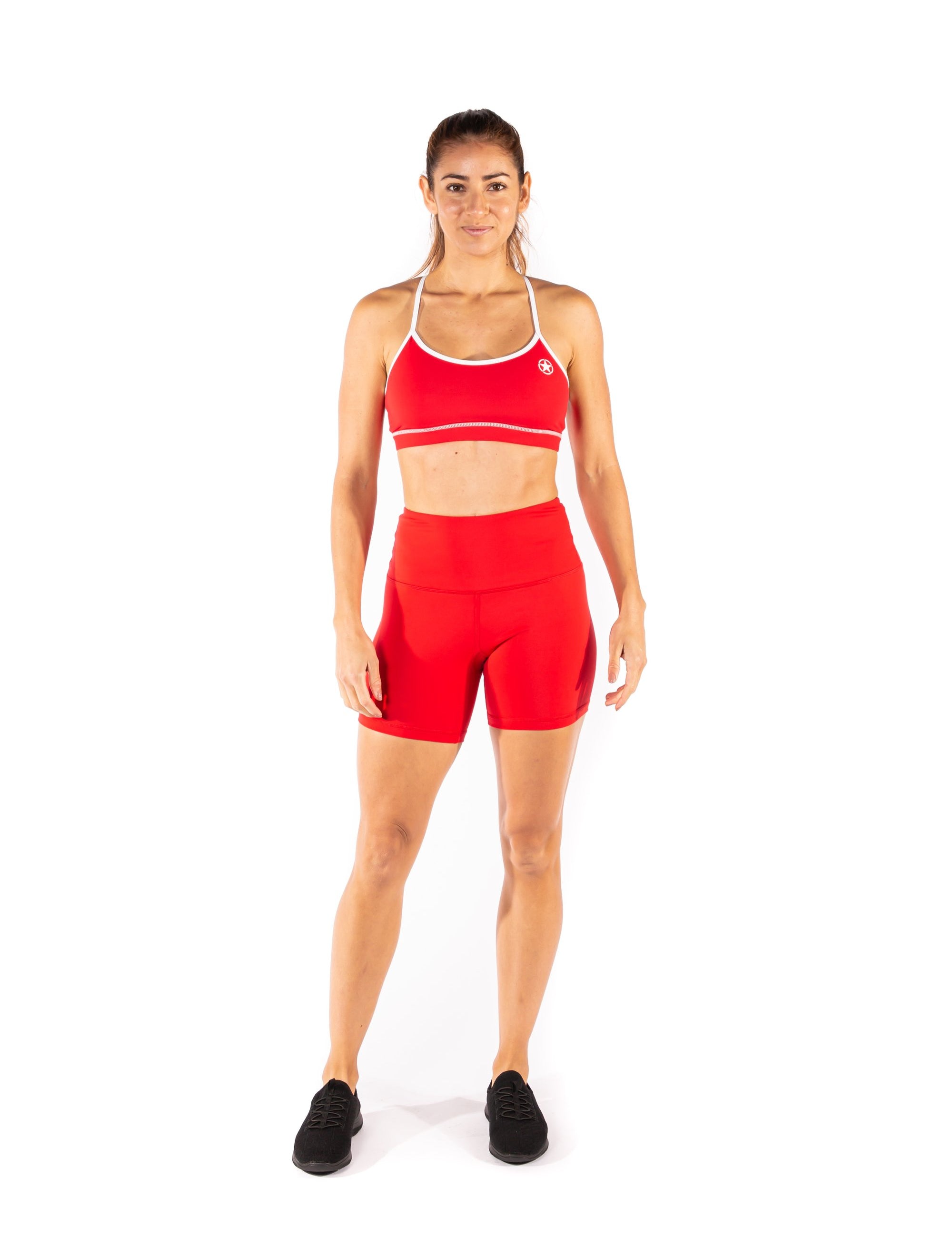 Biker Shorts - High Waist - Red from Savage Barbell for Genejack WOD