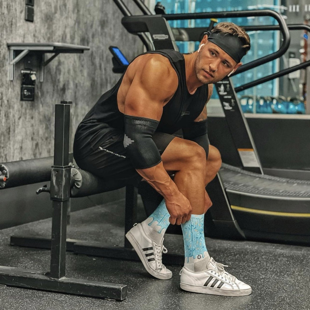 Iced Donut 2.0 Socks - Blue & Blue from Hexxee for Genejack WOD