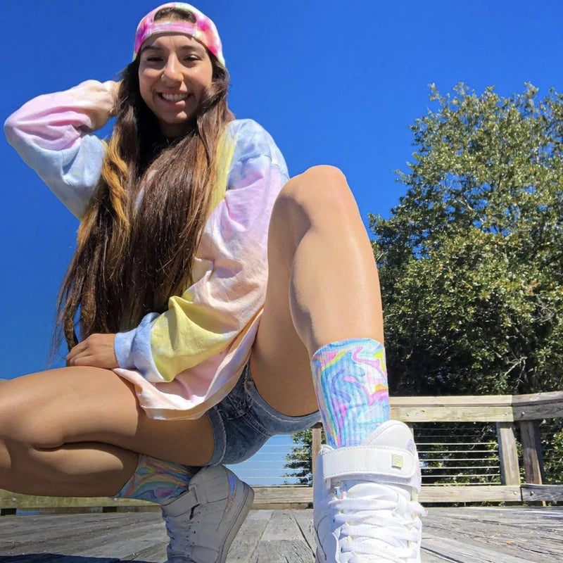 Multicolor Marble Socks from Hexxee for Genejack WOD
