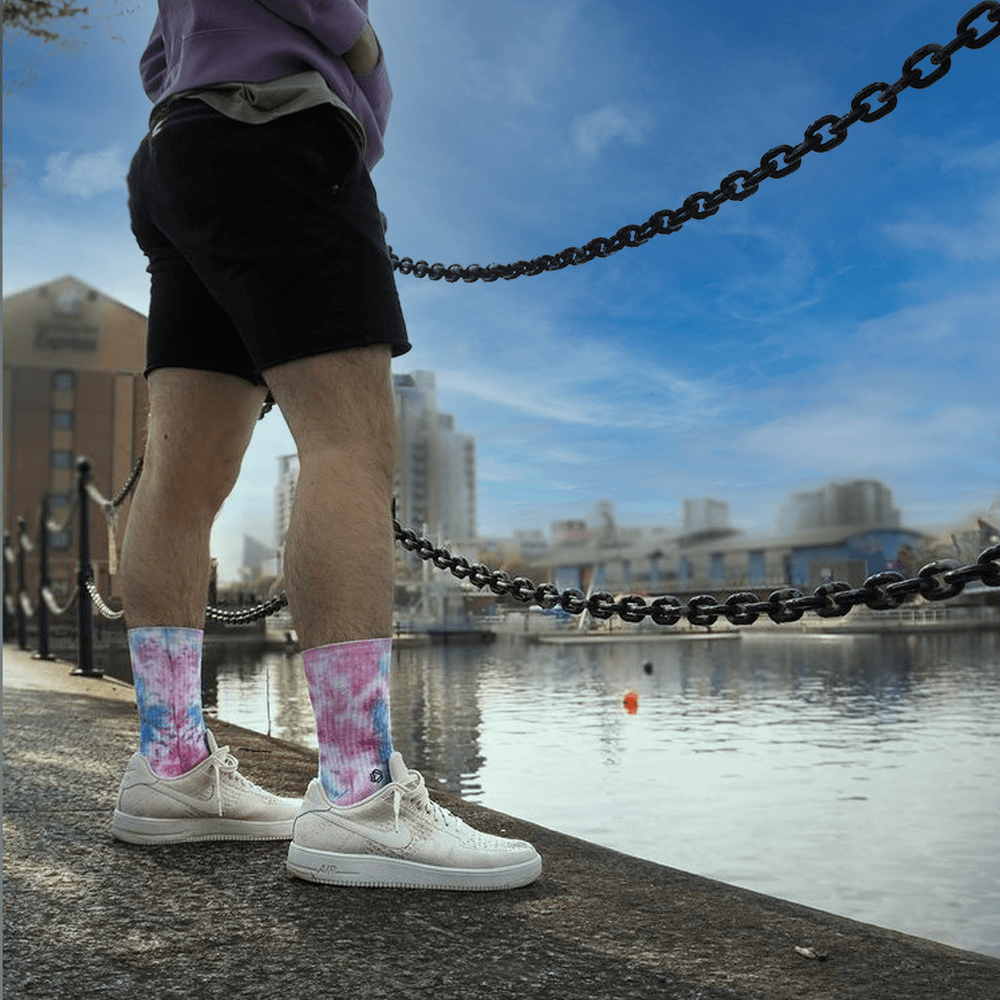 Multi-color Tie Dye Socks from Hexxee for Genejack WOD