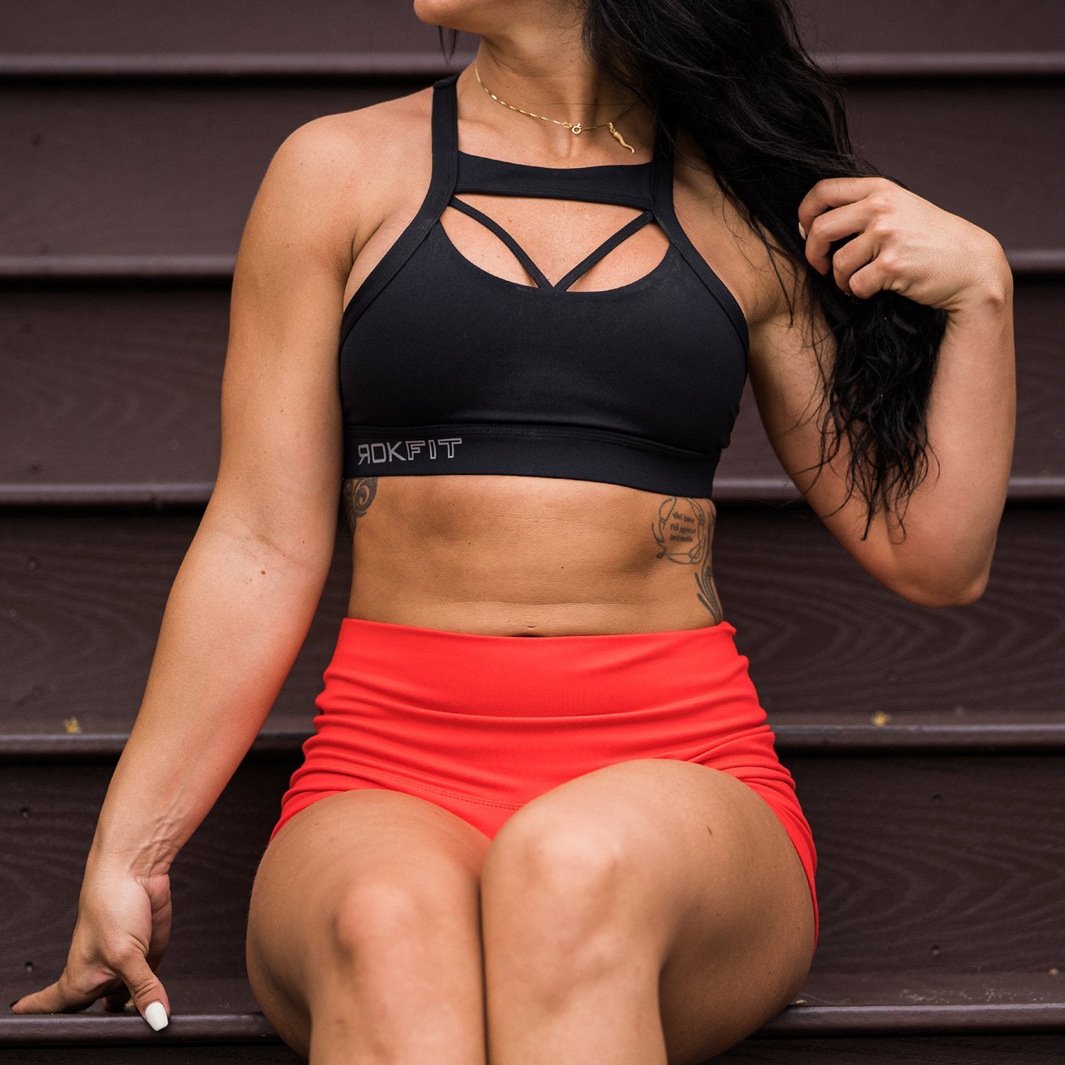 The Lacey Sports Bra - Black from Rokfit for Genejack WOD