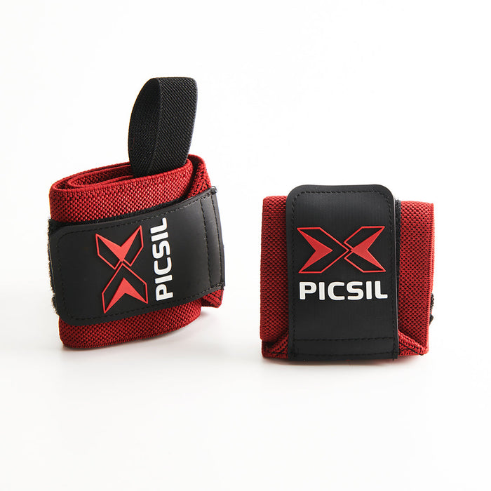 Red ELASTIC WRIST WRAP FOR WEIGHTLIFTING POWERLIFTING from Picsil for Genejack WOD