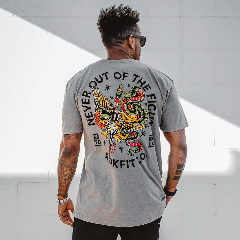 Never Out of the Fight T-shirt - Unisex from Rokfit for Genejack WOD