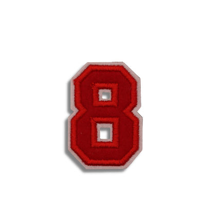 8 Red Numbers Velcro Patch from Genejack for Genejack WOD