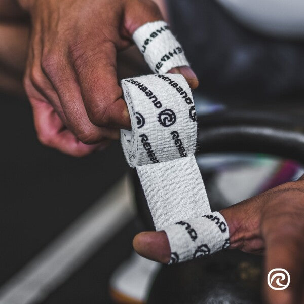 1 Roll White RX Athletic Power-Wrap 38mm, Hookgrip Tape from Rehband for Genejack WOD