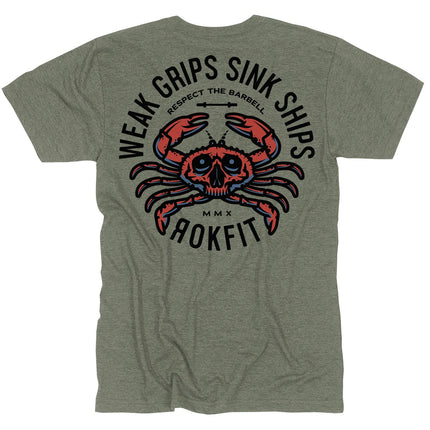 Weak Grips Sink Ships T-shirt from Rokfit for Genejack WOD