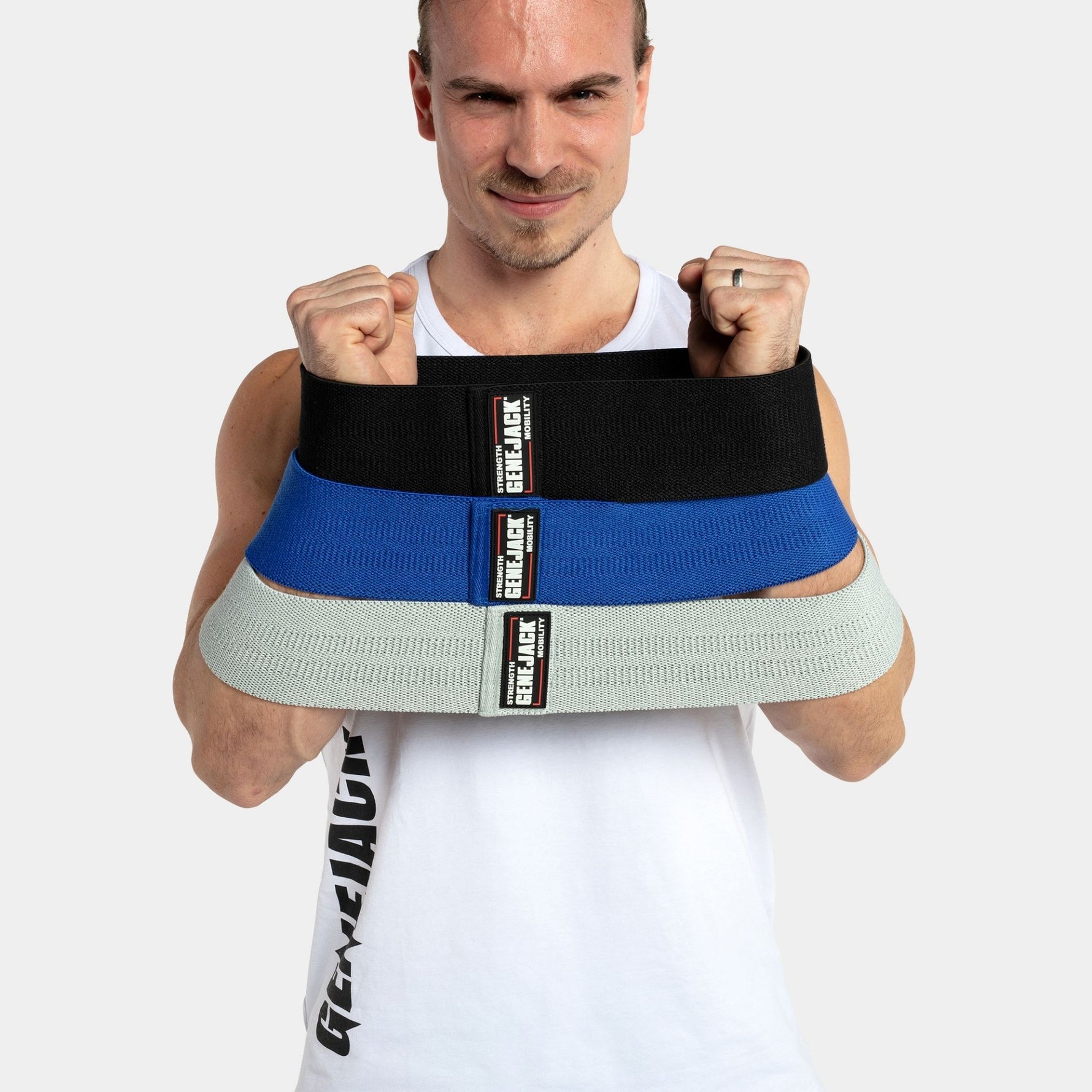 Glutes Activation Bands - Set of 3 Grey,Blue,Black from Genejack for Genejack WOD