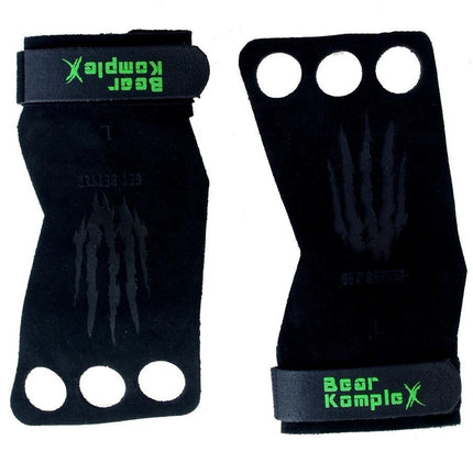 Black Bear KompleX 3 hole Grips - Suede Leather from Bear Komplex for Genejack WOD
