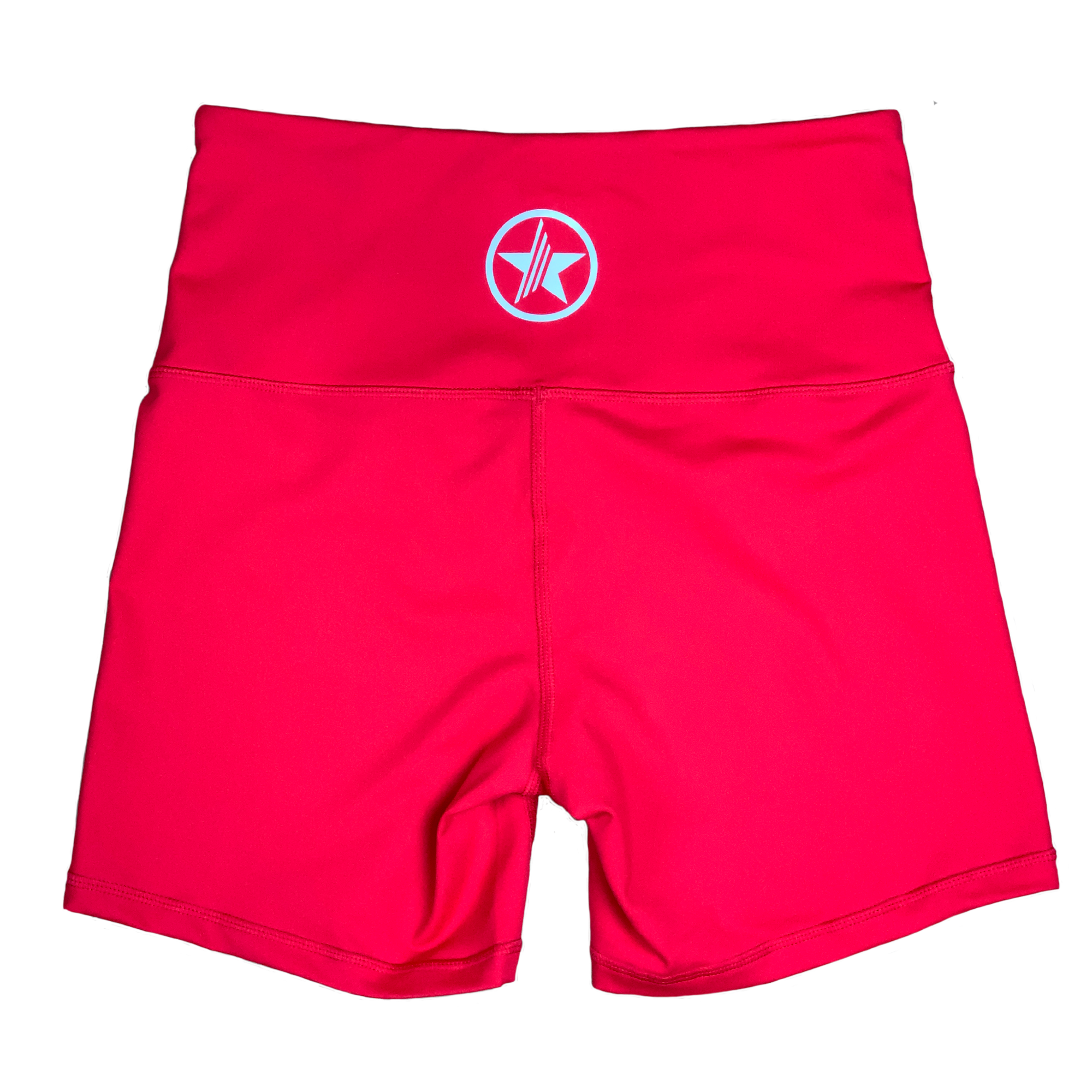 Biker Shorts - High Waist - Red from Savage Barbell for Genejack WOD